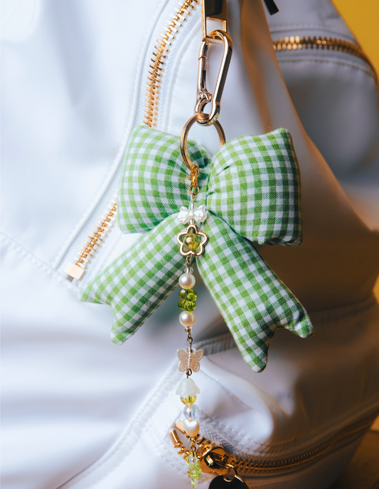 Gingham Bow Charm
